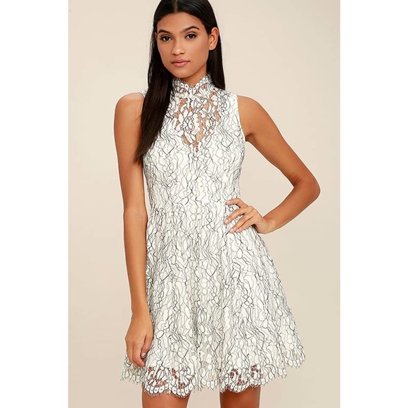 Keepsake the Label Porcelain Lace Dress Ivory M - Picture 1 of 6